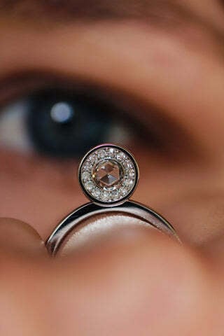 Andrew Geoghegan's exquisite unique engagement rings: Emergence Halo Diamond
