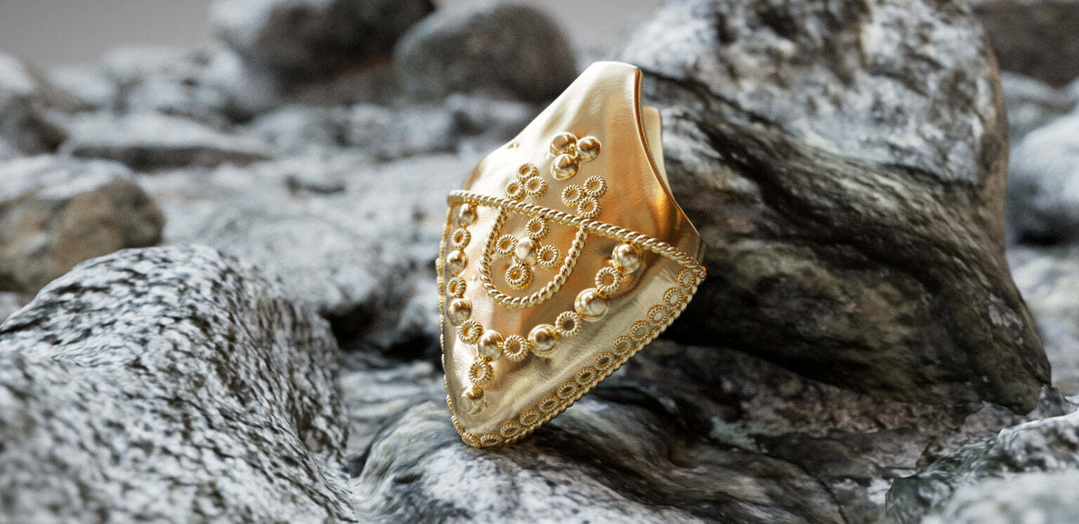 Gold Metal detecting rotated landscape