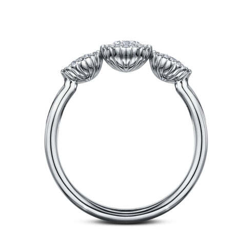 Discover and fall in love with unique three stones engagement rings - the Cannele Trois, French inspired, beauty expressed.