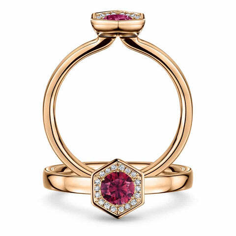 `"Chapiteau de Ruby": Discover unique engagement rings with this captivating creation by Andrew Geoghegan.