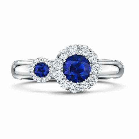 Sapphire Rings Engagement: Satellite Sapphire by Andrew Geoghegan, a symbol of true love and commitment.
