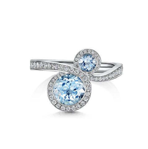 Platinum Unique Engagement Rings bespoke figure of 8 inspired
