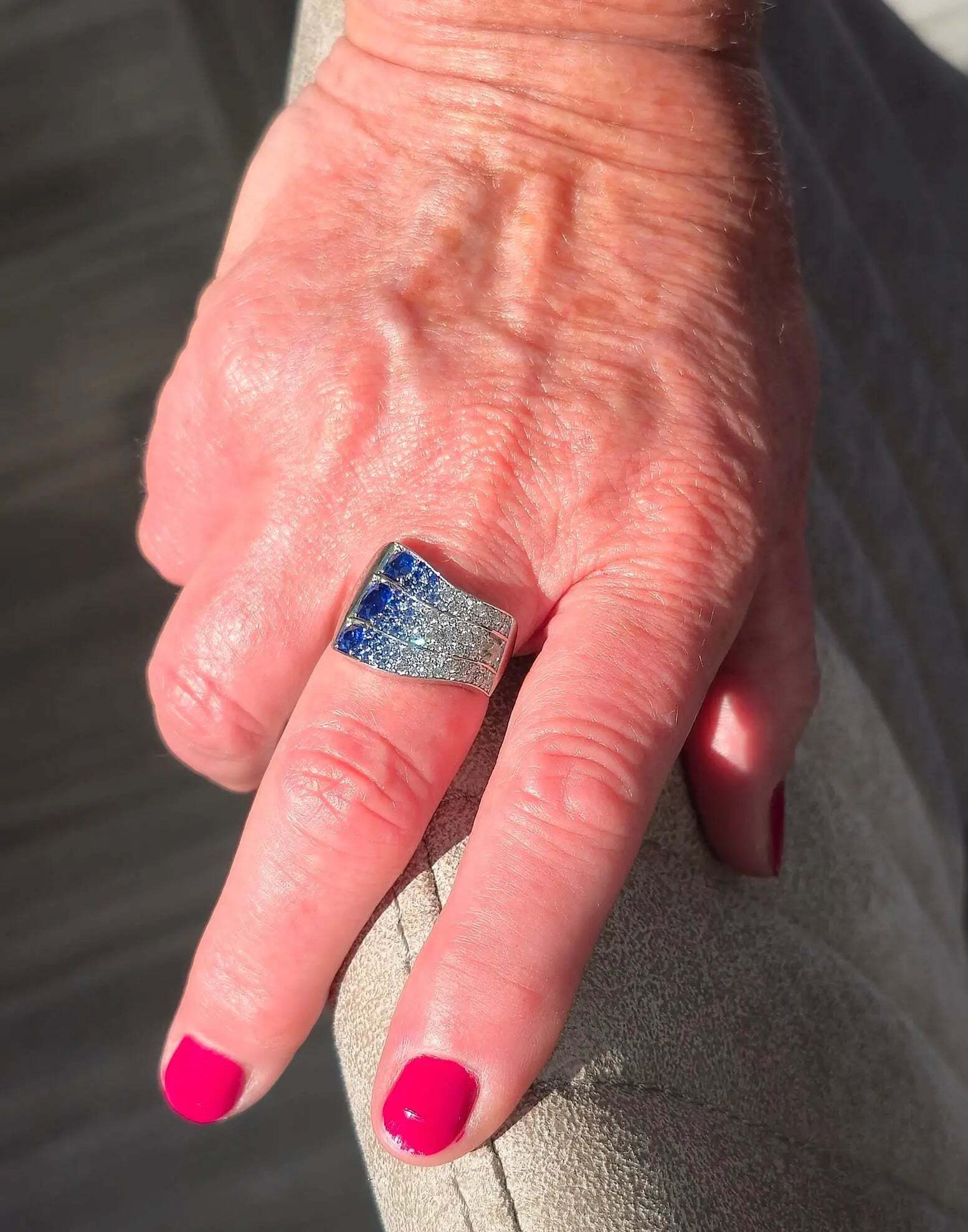Bespoke Sapphire and Diamond Ring