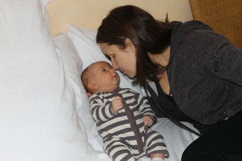 Lindsay and baby Arthur